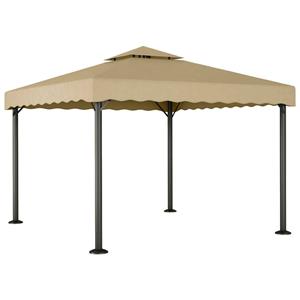 Vidaxl Pavillon Taupe 3x3 M Aluminium Und Stahl