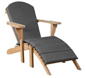DeVries Gartenlounger Woodie inkl. Auflage uni grey