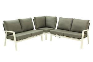 Relax Loungeset Ibiza XL 4-delig Light Grey Matt White