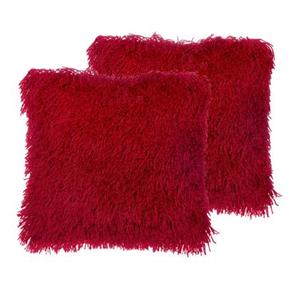Beliani Sierkussen set van 2 donkerrood CIDE