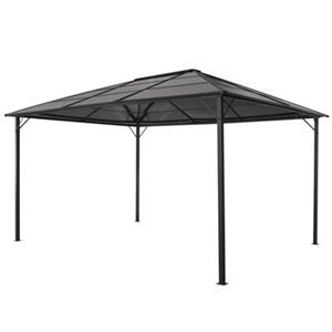 Gartenpavillon mit Dach Aluminium 4×3×2,6 m Schwarz Vidaxl Schwarz