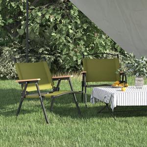 VidaXL Campingstoelen 2 St 54x43x59 Cm Oxford Stof Groen