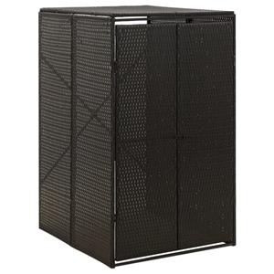 VidaXL Containerberging Enkel 70x80x117 Cm Poly Rattan Zwart