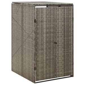 VidaXL Containerberging Enkel 70x80x117 Cm Poly Rattan Grijs