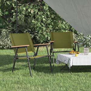 VIDAXL Campingstühle 2 Stk. Grün 54x55x78 Cm Oxford-gewebe