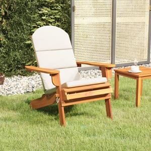 vidaXL Tuinstoel Adirondack met kussens massief acaciahout