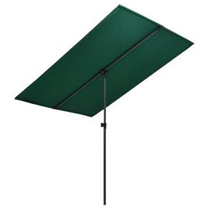 VidaXL Parasol met aluminium paal 180x130 cm groen