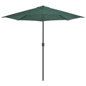vidaxl Balkonparasol half met aluminium paal 270x144 cm groen