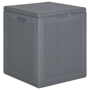 vidaXL Tuinbox 90 L PP rattan grijs