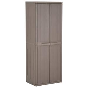 VIDAXL Gartenschrank Braun 65x45x172 Cm Pp Rattan