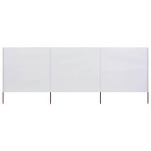 VidaXL Windscherm 3-panelen 400x160 cm stof zandwit