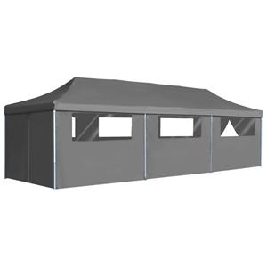 VidaXL Vouwtent pop-up met 8 zijwanden 3x9 m antraciet