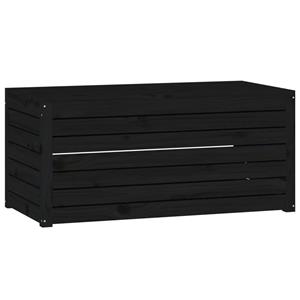 Vidaxl Gartenbox Schwarz 101x50,5x46,5 Cm Massivholz Kiefer