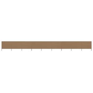 VidaXL Windscherm 9-panelen 1200x160 cm stof taupe
