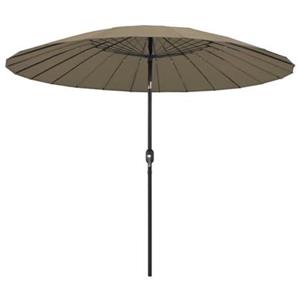 vidaxl Parasol met aluminium paal 270 cm taupe