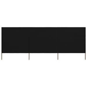 VIDAXL 3-teiliges Windschutzgewebe 400 X 160 Cm Schwarz