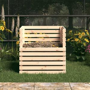 vidaxl Compostbak 80x80x78 cm massief grenenhout