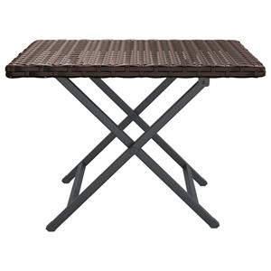 vidaXL Tafel inklapbaar 45x35x32 cm poly rattan bruin