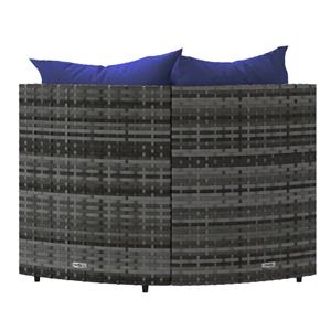 Vidaxl Garten-ecksofas Mit Kissen 2 Stk. Grau Poly Rattan