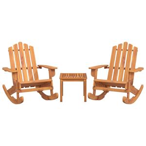 vidaXL 3-delige Loungeset Adirondack massief acaciahout