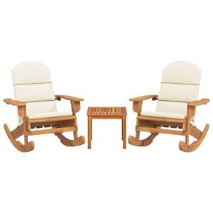 vidaXL 3-delige Loungeset Adirondack massief acaciahout