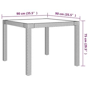 vidaXL 5-delige Tuinset met kussens poly rattan beige