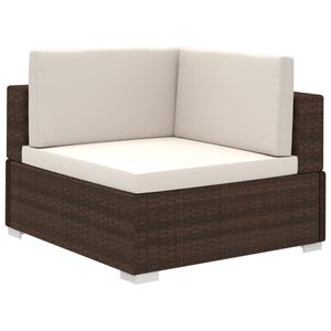 Vidaxl 6-tlg. Garten-lounge-set Mit Auflagen Poly Rattan Braun