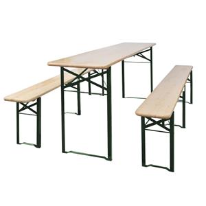 VIDAXL Klappbarer Biertisch Mit 2 Bänken 220 Cm Tannenholz
