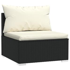 Vidaxl 9-tlg. Garten-lounge-set Mit Kissen Poly Rattan Schwarz