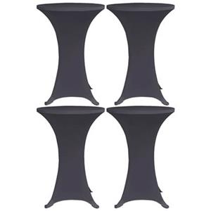 VIDAXL Stretch-tischhussen 4 Stk. 70 Cm Anthrazit