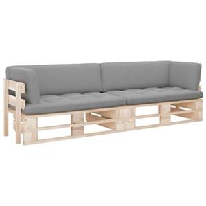 VIDAXL 2-sitzer-palettensofa Mit Kissen Impregniertes Kiefernholz