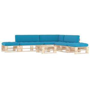 VIDAXL 6-tlg. Paletten-lounge-set Mit Kissen Kiefernholz Imprägniert