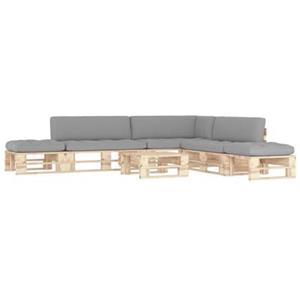VIDAXL 6-tlg. Paletten-lounge-set Mit Kissen Kiefernholz Imprägniert