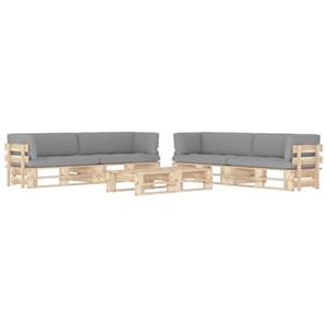VIDAXL 6-tlg. Paletten-lounge-set Mit Kissen Kiefernholz Impregniert