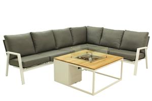 Relax Loungeset Ibiza XL Cosiloft 5-delig Light Grey Matt White