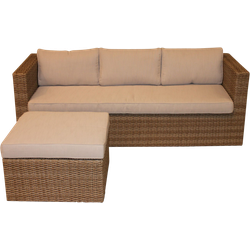 Eurofleur Aanbieding Bari loungeset rattan grey