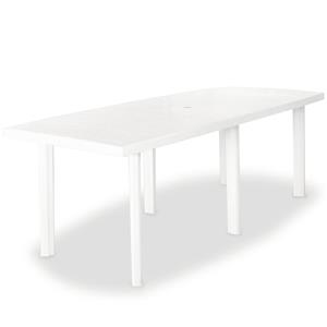 Tuintafel 210x96x72 cm kunststof wit