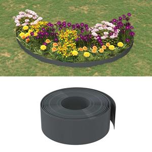 vidaXL Tuinranden 4 st 10 m 20 cm polyetheen grijs