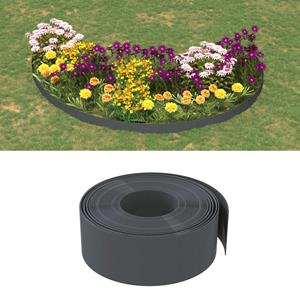 vidaXL Tuinranden 5 st 10 m 20 cm polyetheen grijs