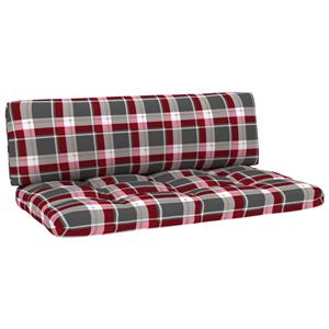 Palettensofa-auflagen 2 Stk. Rot Karomuster
