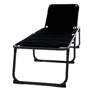 Travellife Campingstuhl Campingliege Barletta Relax Klappbar Schwarz (1 St)