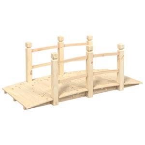 Vidaxl Gartenbrücke Mit Geländer 150x67x56 Cm Massivholz Fichte