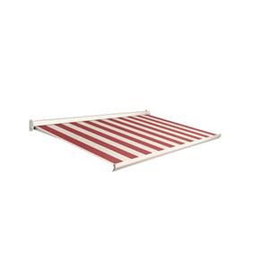 Domasol Zonnescherm Manueel Factor 10-c Rood/witte Strepen 350x300cm