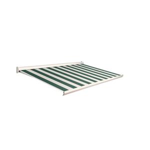 Domasol Zonnescherm Manueel Factor 10-c Groen/witte Strepen 450x250cm