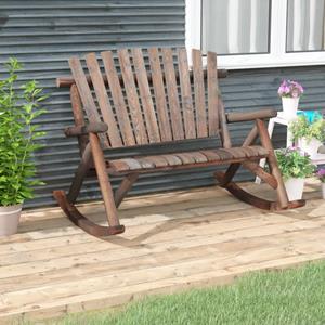 vidaXL Schommelbank 2-zits 123x96x102 cm massief vurenhout