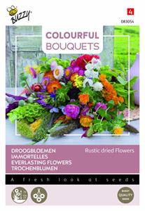 Buzzy Colourful Bouquets Rustic Dried Flowers - Bloemzaden - Mengsels