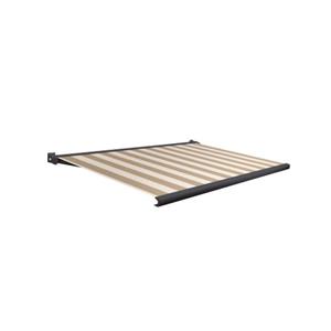 Domasol Zonnescherm Elektrisch Met Afstandsbediening Factor 20-a Bruin/witte Strepen 400x250cm