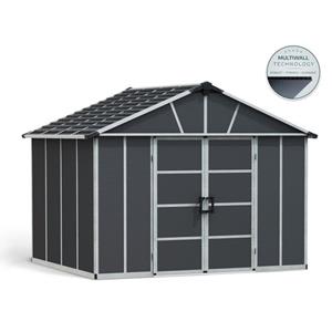 palram-canopia Canopia Yukon Polycarbonat Gerätehaus 332X271X252 cm Dunkelgrau - Mit Boden