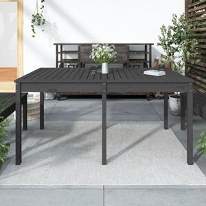 Tuintafel 159,5x82,5x76 cm massief grenenhout grijs