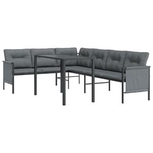 VidaXL 2-delige Tuinset staal antracietkleurig